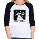Baby Look Raglan Bora Bora! Manga 3/4 - Foca na Moda