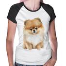 Baby Look Raglan Cachorro Spitz Alemão Lulu da pomerânia - Foca na Moda