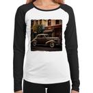 Baby Look Raglan Carro antigo na cidade Manga Longa - Foca na Moda Baby Look Raglan Carro antigo na cidade Manga Longa - Foca na Moda