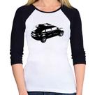 Baby Look Raglan Carro Stilo Blackmotion Manga 3/4 - Foca na Moda