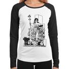 Baby Look Raglan Deusa Ceres Manga Longa - Foca na Moda