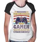 Baby Look Raglan Do Not Disturb This Gamer - Foca na Moda