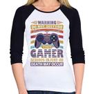 Baby Look Raglan Do Not Disturb This Gamer Manga 3/4 - Foca na Moda