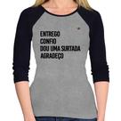 Baby Look Raglan Dou uma surtada Manga 3/4 - Foca na Moda Baby Look Raglan Dou uma surtada Manga 3/4 - Foca na Moda