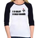 Baby Look Raglan E o galo O galo ganhô! Manga 3/4 - Foca na Moda Baby Look Raglan E o galo O galo ganhô! Manga 3/4 - Foca na Moda