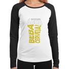 Baby Look Raglan Economize água, beba cerveja Manga Longa - Foca na Moda