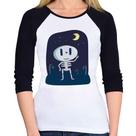 Baby Look Raglan Esqueleto Manga 3/4 - Foca na Moda Baby Look Raglan Esqueleto Manga 3/4 - Foca na Moda