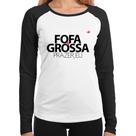 Baby Look Raglan Fofa e grossa Manga Longa - Foca na Moda