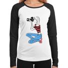 Baby Look Raglan Fotógrafa Art Manga Longa - Foca na Moda