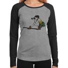 Baby Look Raglan Fotógrafa Desenho Manga Longa - Foca na Moda