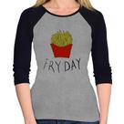 Baby Look Raglan Fry Day Manga 3/4 - Foca na Moda