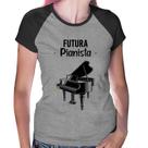 Baby Look Raglan Futura Pianista - Foca na Moda