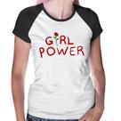 Baby Look Raglan Girl Power - Foca na Moda Baby Look Raglan Girl Power - Foca na Moda