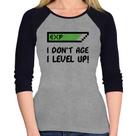 Baby Look Raglan I Don't Age, I Level Up Manga 3/4 - Foca na Moda