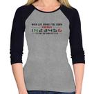 Baby Look Raglan It's Only One Down Rest Is Up Manga 3/4 - Foca na Moda