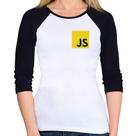 Baby Look Raglan JavaScript Manga 3/4 - Foca na Moda