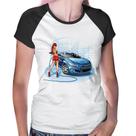 Baby Look Raglan Lava Jato Garota - Foca na Moda Baby Look Raglan Lava Jato Garota - Foca na Moda