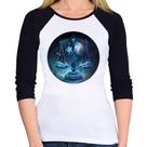Baby Look Raglan Libra Sígno Manga 3/4 - Foca na Moda
