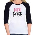 Baby Look Raglan Mini Boss Manga 3/4 - Foca na Moda Baby Look Raglan Mini Boss Manga 3/4 - Foca na Moda
