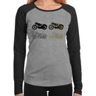 Baby Look Raglan Motorcycle Vector Manga Longa - Foca na Moda
