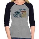 Baby Look Raglan My First Car Was A Motorcycle Manga 3/4 - Foca na Moda