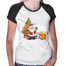 Baby Look Raglan Natal Papai Noel - Foca na Moda