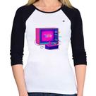 Baby Look Raglan Old School Gamer Manga 3/4 - Foca na Moda