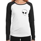 Baby Look Raglan Pocket Alien Manga Longa - Foca na Moda Baby Look Raglan Pocket Alien Manga Longa - Foca na Moda