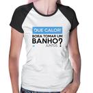Baby Look Raglan Que calor! Bora tomar um banho juntos - Foca na Moda