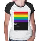 Baby Look Raglan Rainbow is the new black - Foca na Moda Baby Look Raglan Rainbow is the new black - Foca na Moda