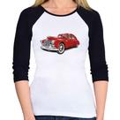 Baby Look Raglan Retro Classic Red Car Manga 3/4 - Foca na Moda