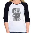 Baby Look Raglan Rock & Roll will never die Manga 3/4 - Foca na Moda Baby Look Raglan Rock & Roll will never die Manga 3/4 - Foca na Moda