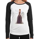 Baby Look Raglan Sansa Stark Art Manga Longa - Foca na Moda