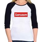 Baby Look Raglan Sarcasm Manga 3/4 - Foca na Moda