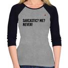 Baby Look Raglan Sarcastic Me Never! Manga 3/4 - Foca na Moda