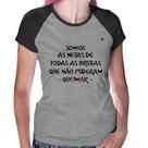 Baby Look Raglan Somos as netas de todas as bruxas que não puderam queimar - Foca na Moda
