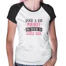 Baby Look Raglan Such a big miracle in a such litle girl - Foca na Moda