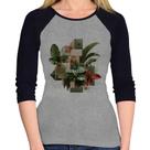 Baby Look Raglan Think Green Manga 3/4 - Foca na Moda