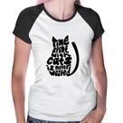 Baby Look Raglan Time spend with cats is never wasted - Foca na Moda