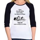 Baby Look Raglan Trilha com a titia e o titio Trekking Manga 3/4 - Foca na Moda
