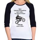 Baby Look Raglan Trilha com o titio Manga 3/4 - Foca na Moda