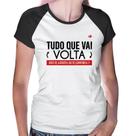 Baby Look Raglan Tudo que vai volta, isso te assusta ou te conforta - Foca na Moda Baby Look Raglan Tudo que vai volta, isso te assusta ou te conforta - Foca na Moda