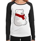Baby Look Raglan Urso Polar Manga Longa - Foca na Moda Baby Look Raglan Urso Polar Manga Longa - Foca na Moda