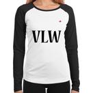 Baby Look Raglan VLW Manga Longa - Foca na Moda