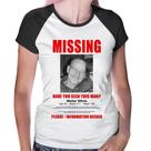 Baby Look Raglan Walter White Missing - Foca na Moda Baby Look Raglan Walter White Missing - Foca na Moda