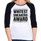 Baby Look Raglan Whitest Sneakers Awards Manga 3/4 - Foca na Moda