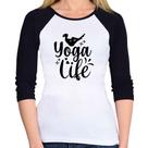 Baby Look Raglan Yoga Life Manga 3/4 - Foca na Moda