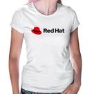 Baby Look Red Hat Linux Logo - Foca na Moda Baby Look Red Hat Linux Logo - Foca na Moda