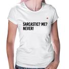 Baby Look Sarcastic Me Never! - Foca na Moda