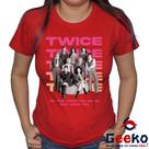 Baby Look Twice 100% Algodão Blusa Feminina Once K-pop Banda Preto e Branco Geeko